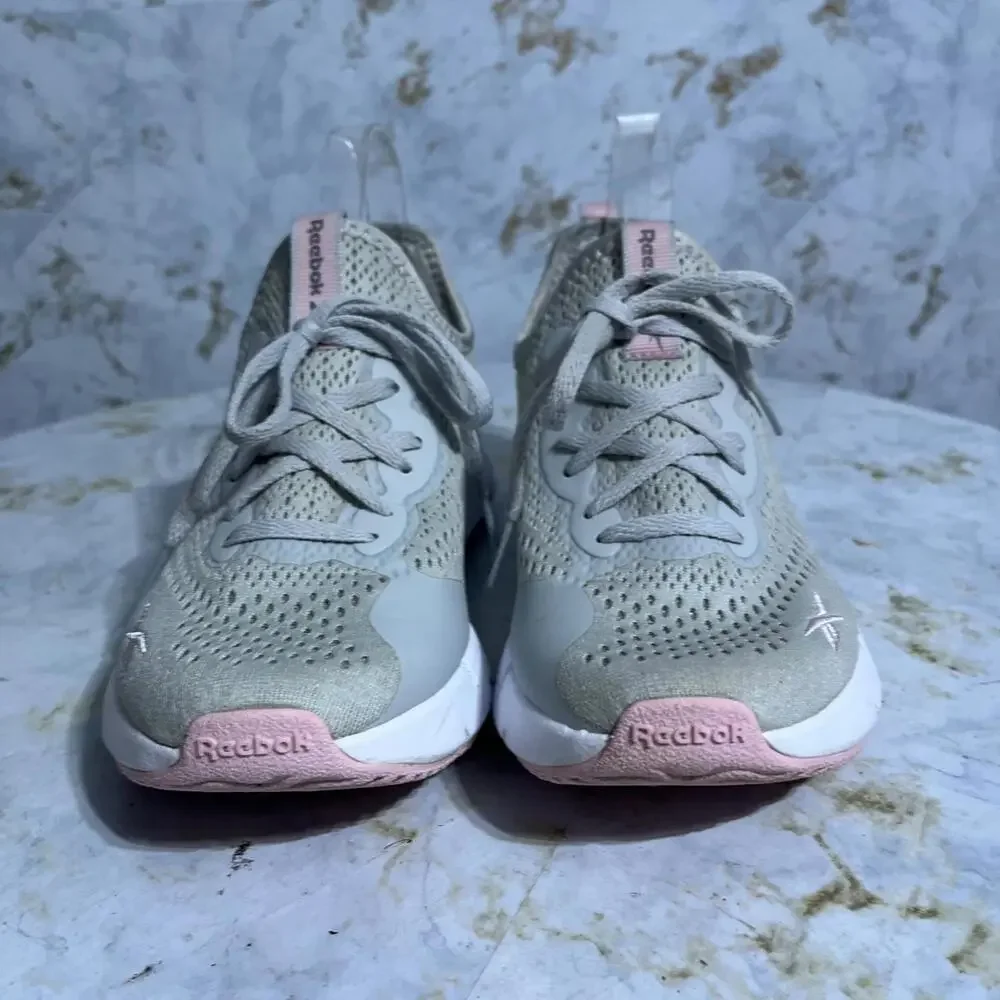 Reebok Zig Sky Womens Size 7.5 Running Shoes Gray Pink Athletic Trainer Sneakers - Picture 2 of 10